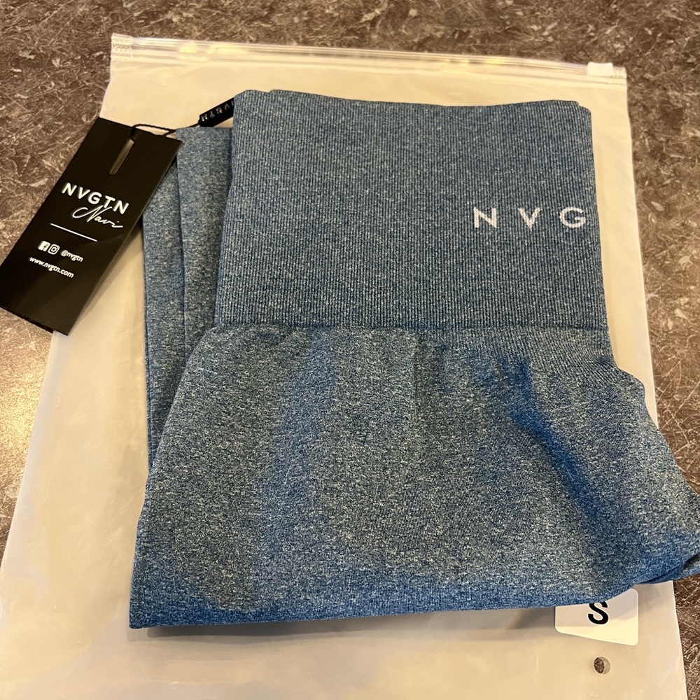 NVGTN NV slate (blue) seamless legging small S NWT